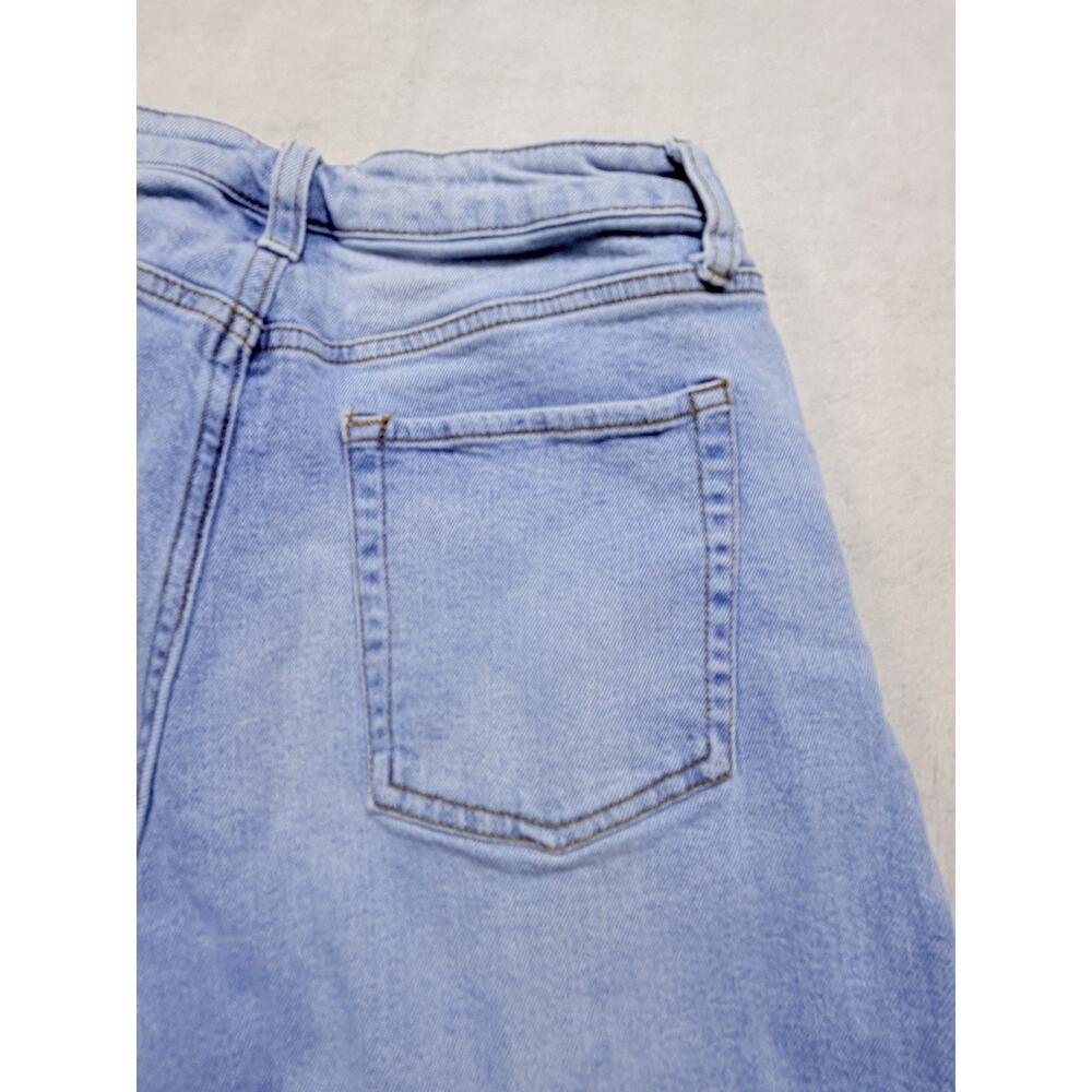 Sanrio Kuromi Wide Leg Jeans Light Wash Embroidered Graphic Women 30" Waist - Picture 11 of 13